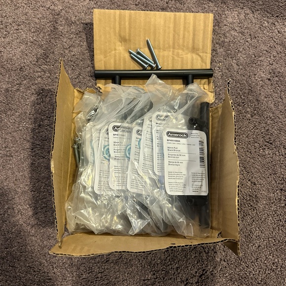 Kitchen Round Cabinet Pull Handles Black - Picture 9 of 10